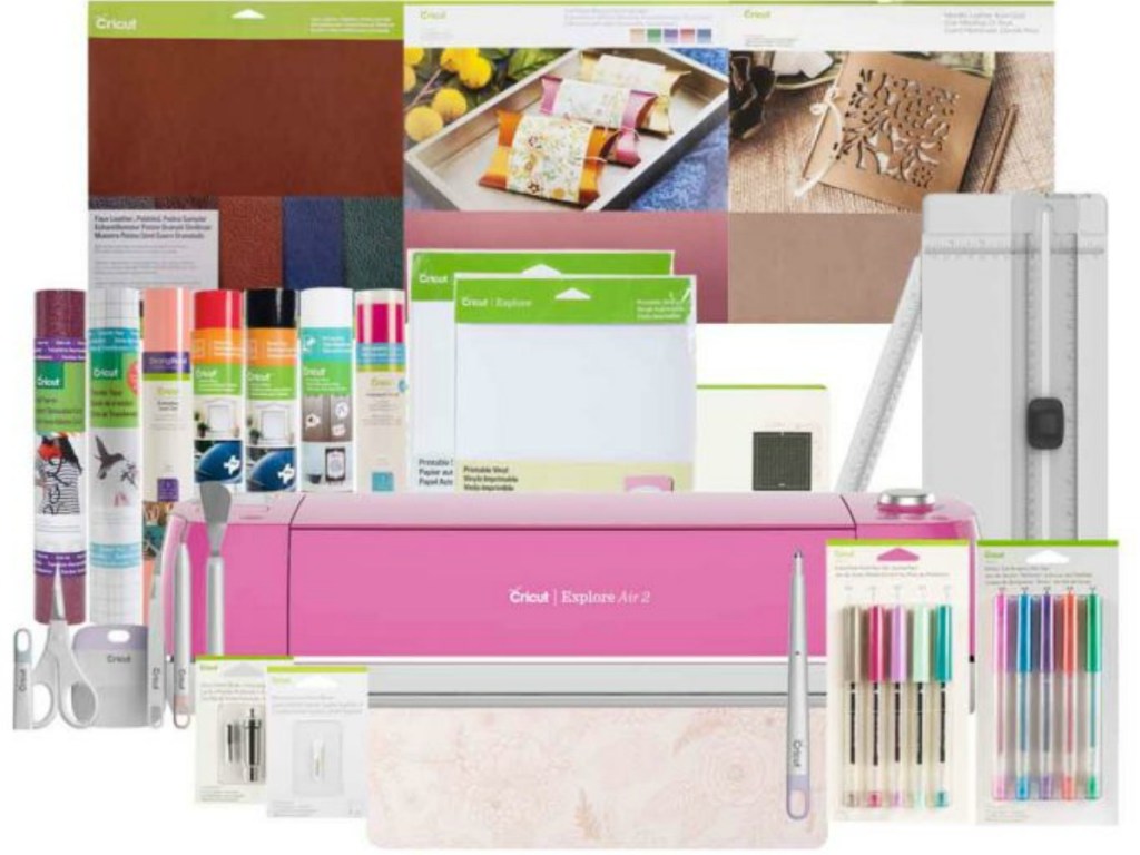 machine that cuts decals with paper around it