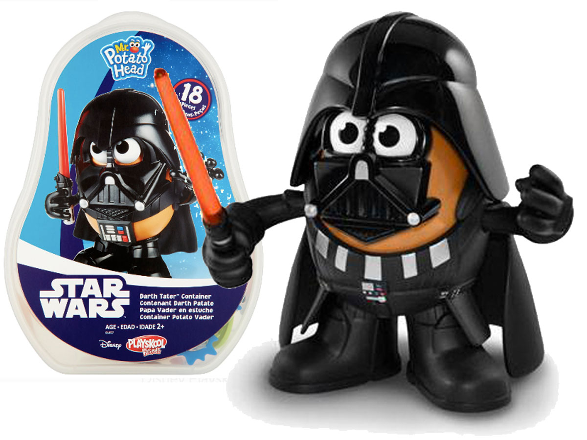 star wars mr potato head darth tater toy in and out of package