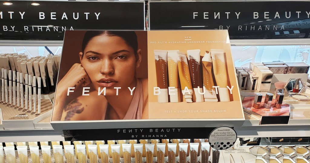 Fenty Beauty makeup display