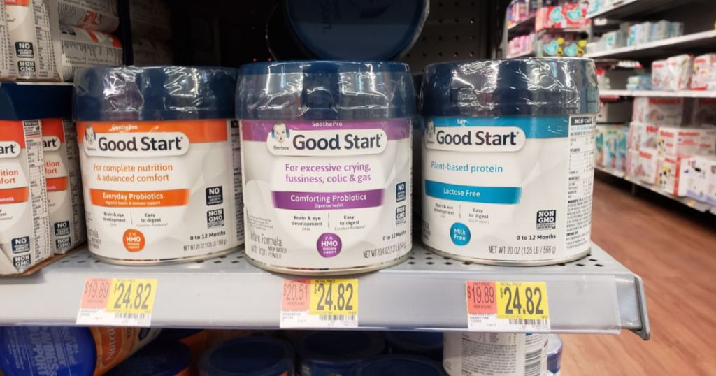 gerber good start formula on store shelf