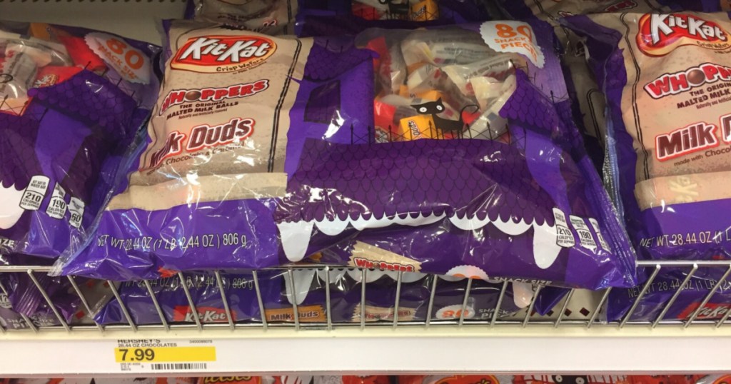 kit kat whoppers and milk duds variety bag on store shefl