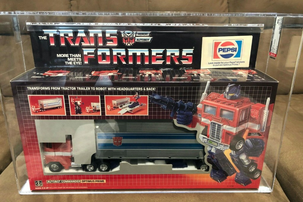 transformers box with optimus prime inside