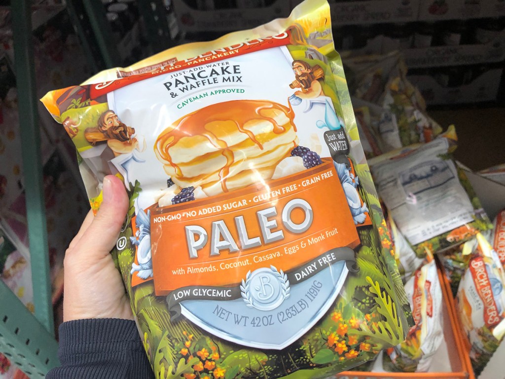 Paleo pancake mix at Costco