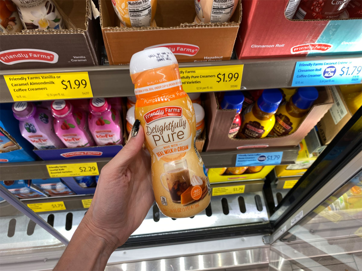 pumkin spice coffee creamer at ALDI