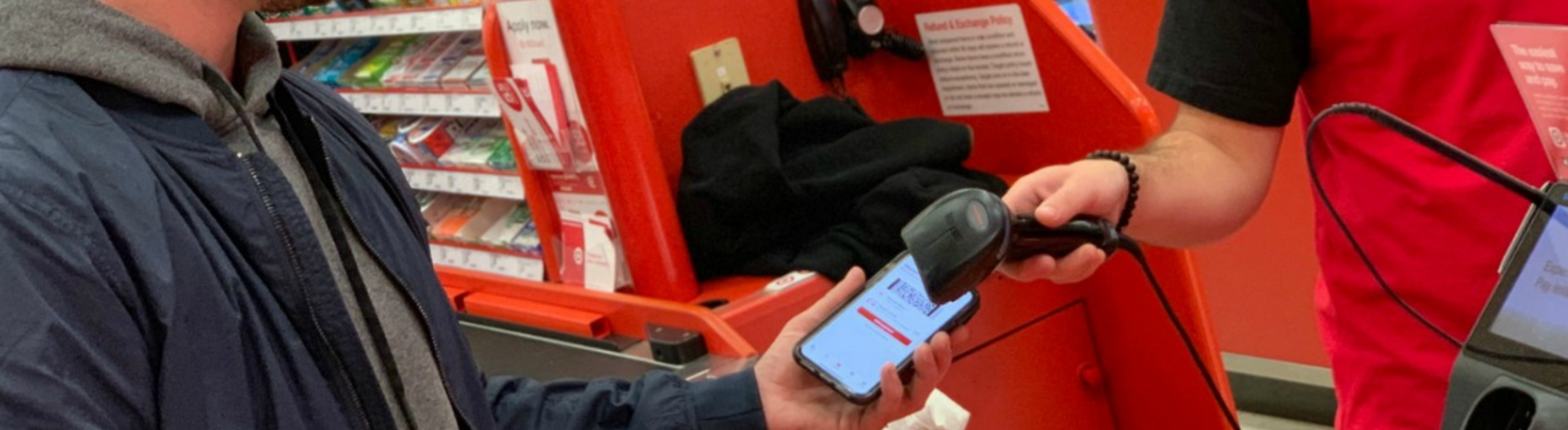 scanning Target circle offer on phone 
