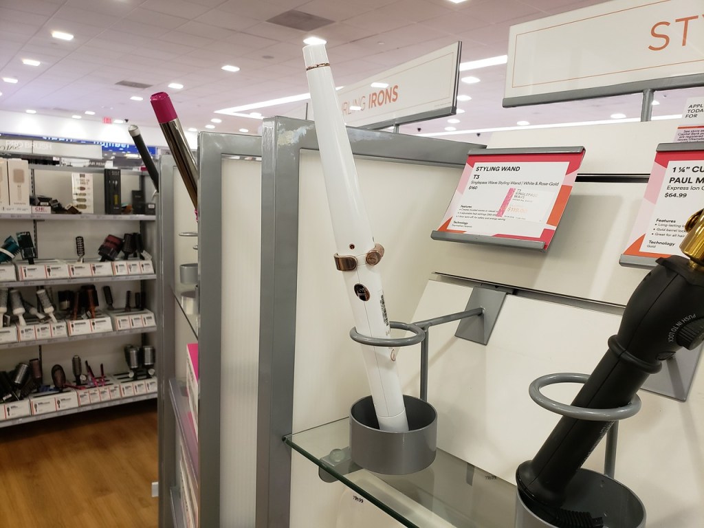 t3 styling rod on display at Ulta