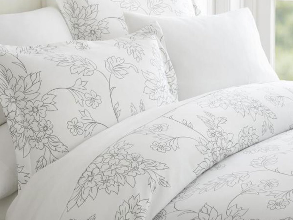 becky cameron home depot vine patterned 3 piece bedding set