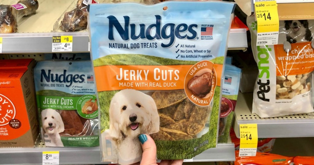 nudges dog treats at walgreens