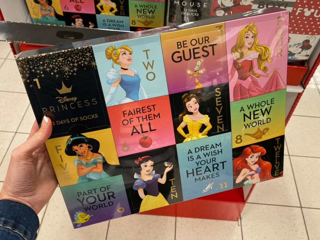 Women's sock advent calendar Disney Princess themed at Kohl's