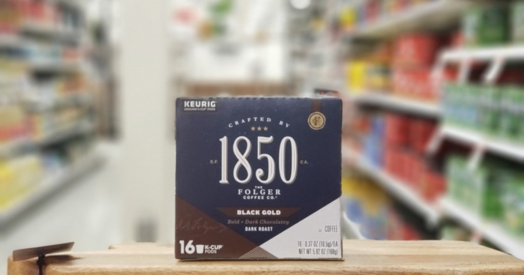 box of 1850 coffee kcups