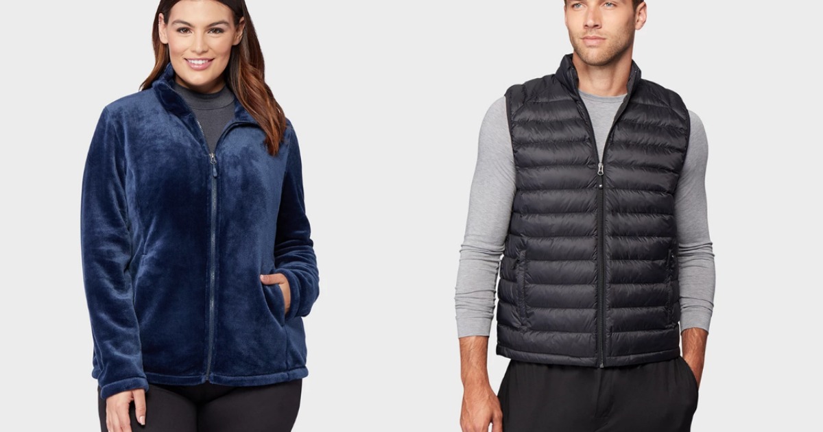 woman wearing jacket and man wearing puffer vest