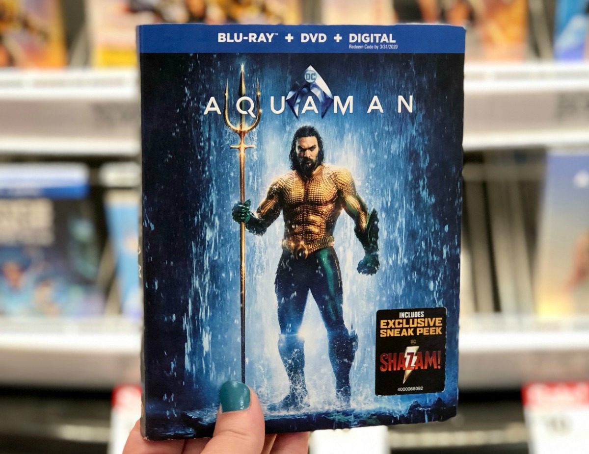 Aquaman BluRay Movie in hand in store