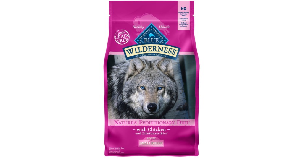 bag of blue wilderness dog food