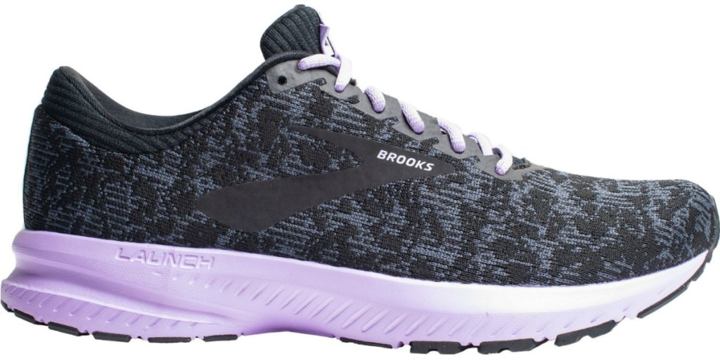 Women's gray and purple running shoes