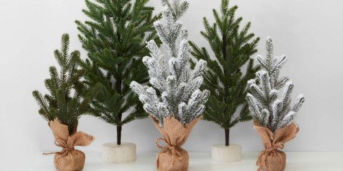11 Burlap-Wrapped Flocked Christmas Trees + Over 60 Ornaments Just $52 Shipped at Target
