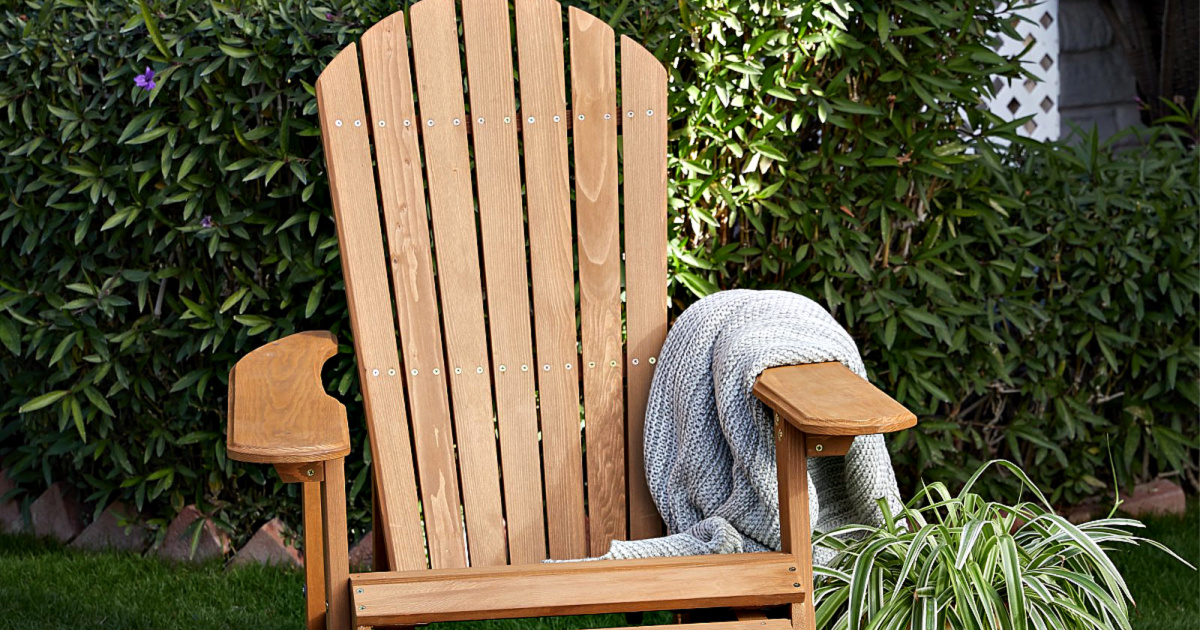 adirondack chair with build in pull out ottoman