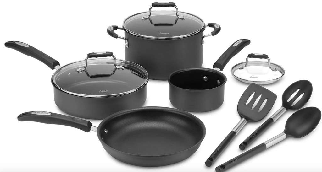 Cuisinart 10-Piece Hard-Anodized Cookware Set