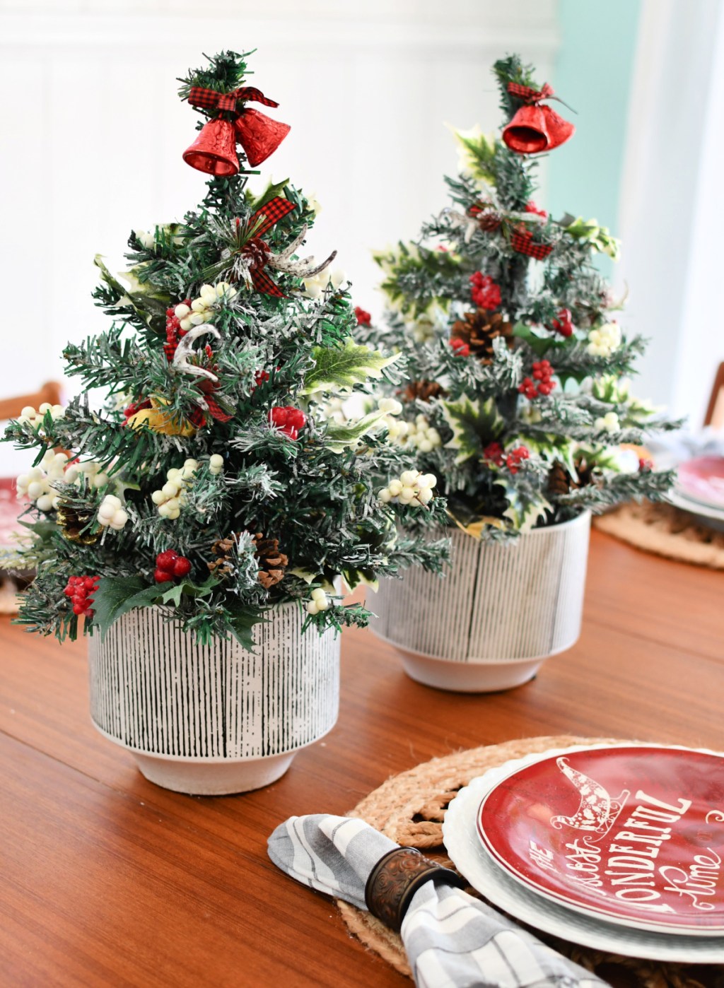 DIY dollar tree christmas table decor