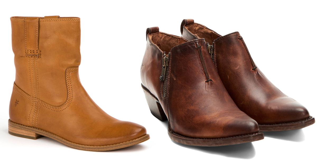 stock images of two pairs of frye boots