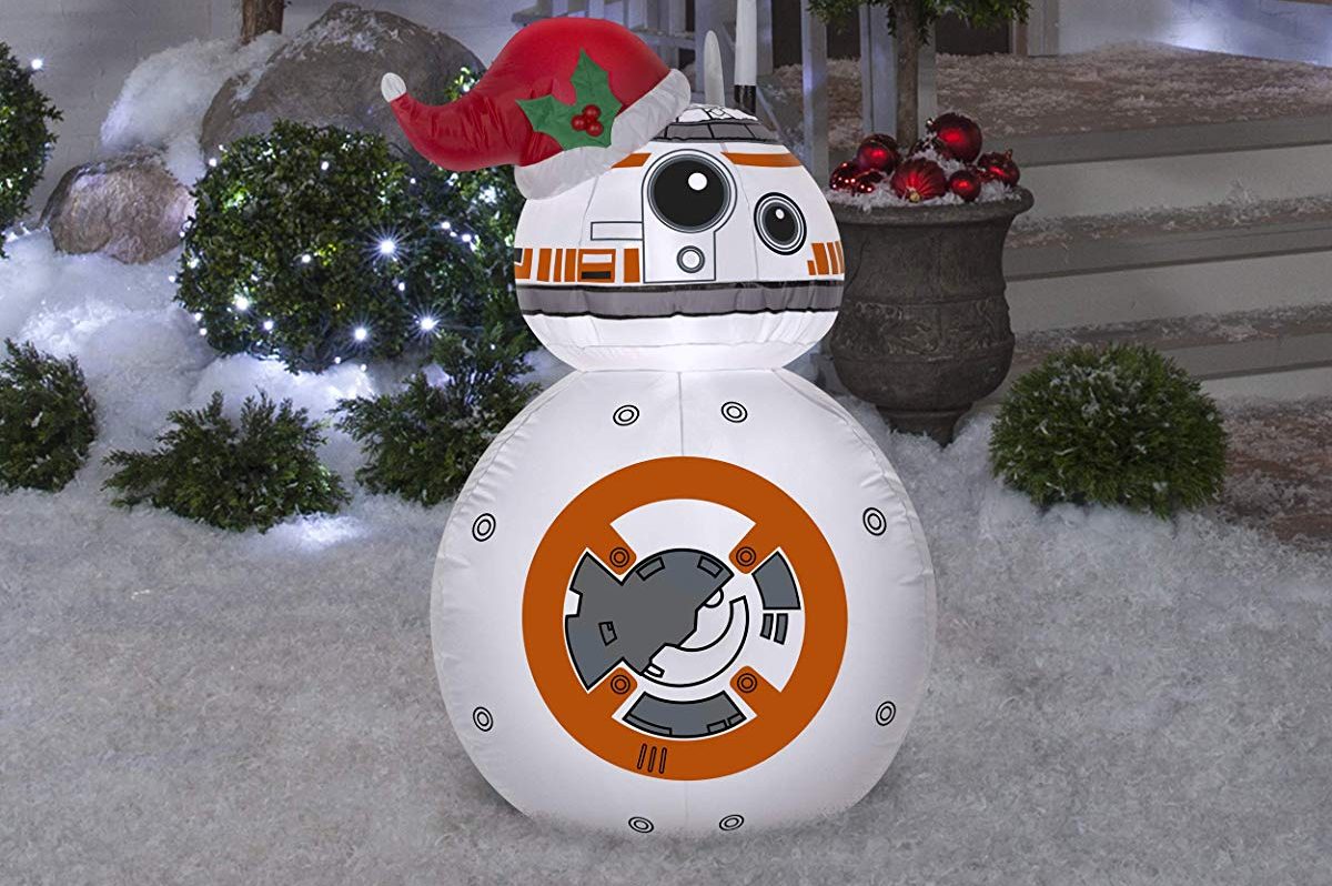 Gemmy Airblown Inflatable BB-8 w:Santa Hat