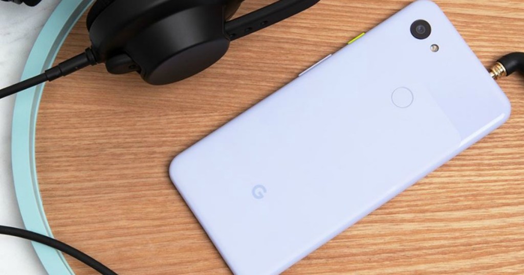 Google Pixel phone by headphones