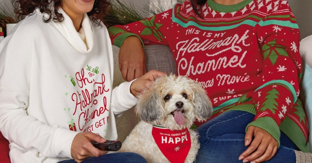 Women wearing Hallmark Channel sweaters