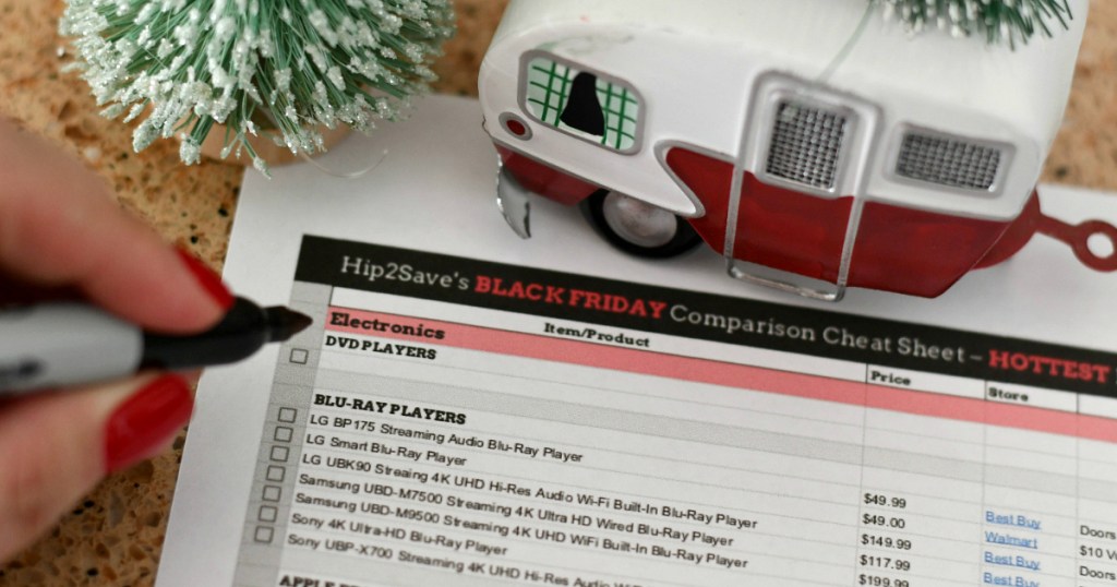 Hip2Save's Black Friday price comparison cheat sheet 