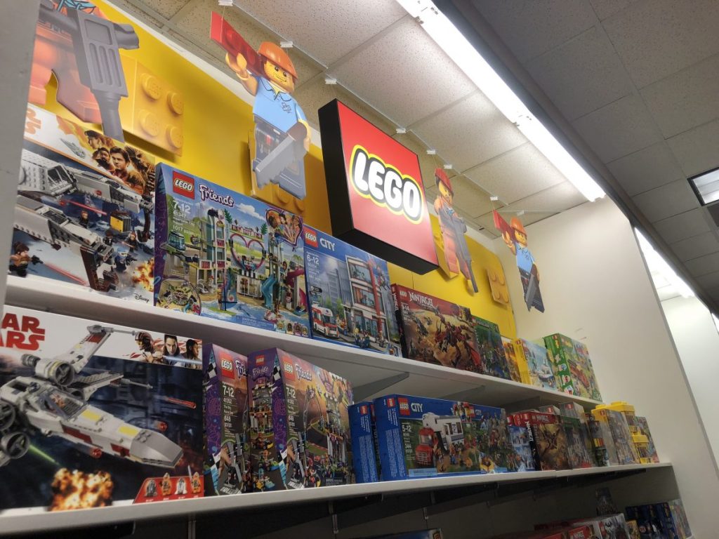 display of LEGOs at Kohl's
