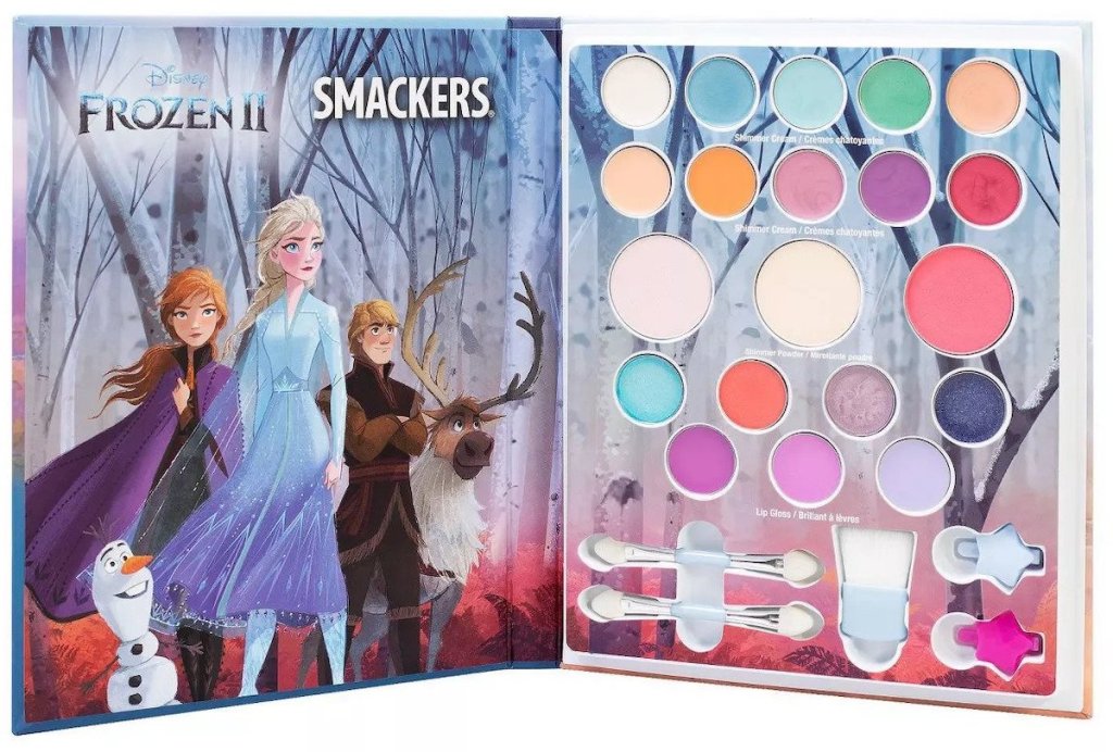 Open view of Lip Smacker Frozen 2 Beauty Book