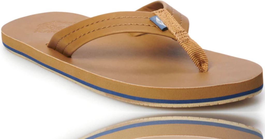 Men's Dockers Faux Leather Flip-Flops