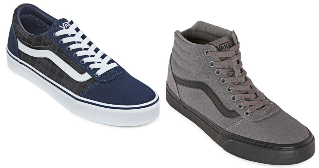 two pairs of mens vans shoes