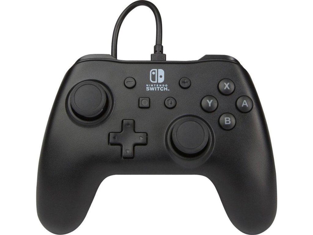 stock image of the powera nintendo switch matte black controller