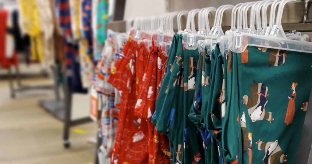 Old Navy PJ Pants hanging inside store