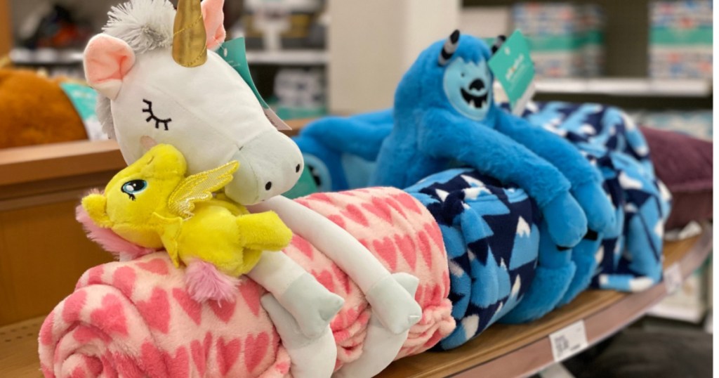 kids pillowfort blankets at target