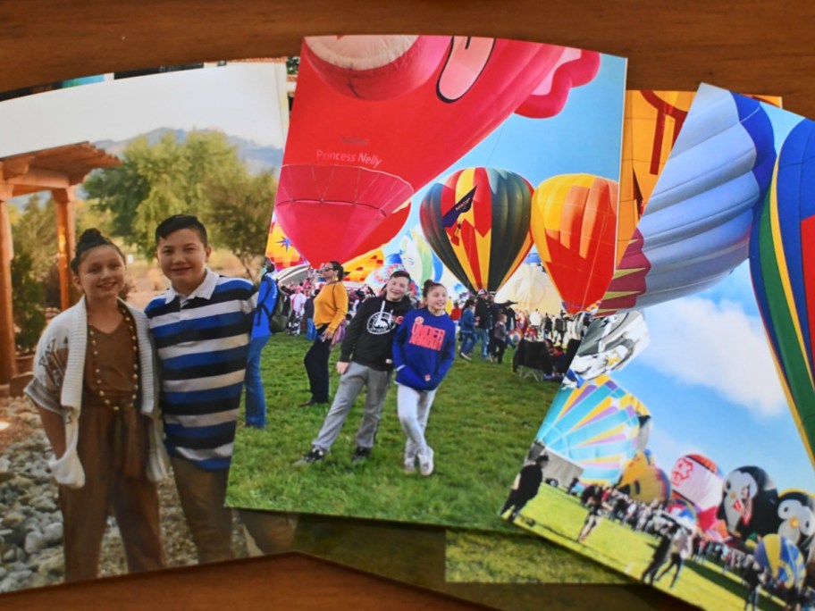 Shutterfly Photo Prints on wooden surface 