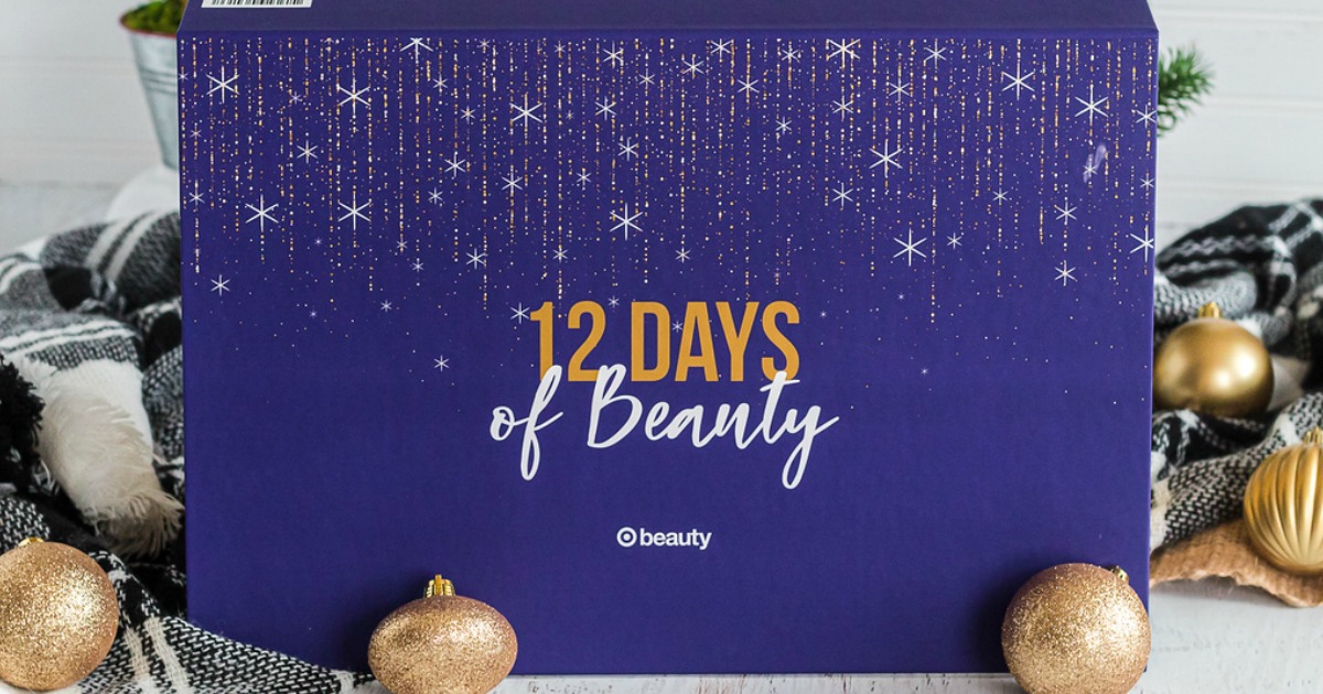 Target 12 Days of Beauty Box surrounded by ornaments