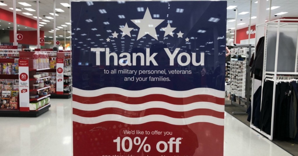 Target Veterans Day signage