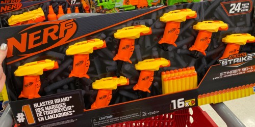 NERF Alpha Strike Stinger Blasters 8-Pack + 30-Dart Refill Pack as Low as $8 at Target ($25.99 Value)