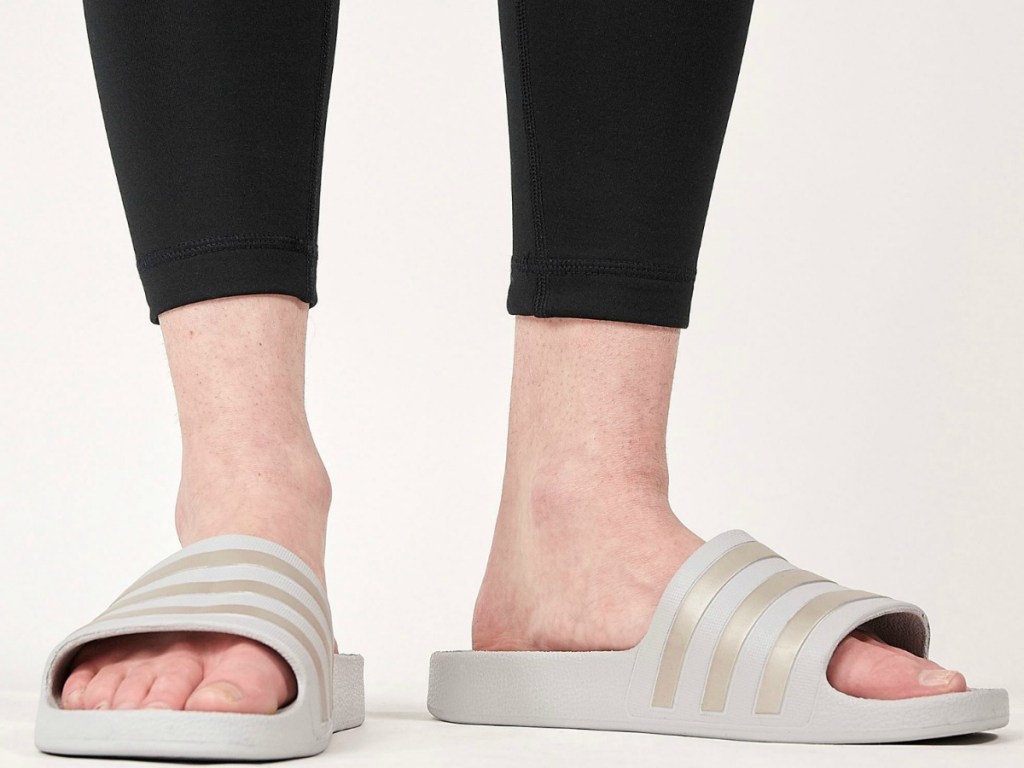 woman wearing sandals