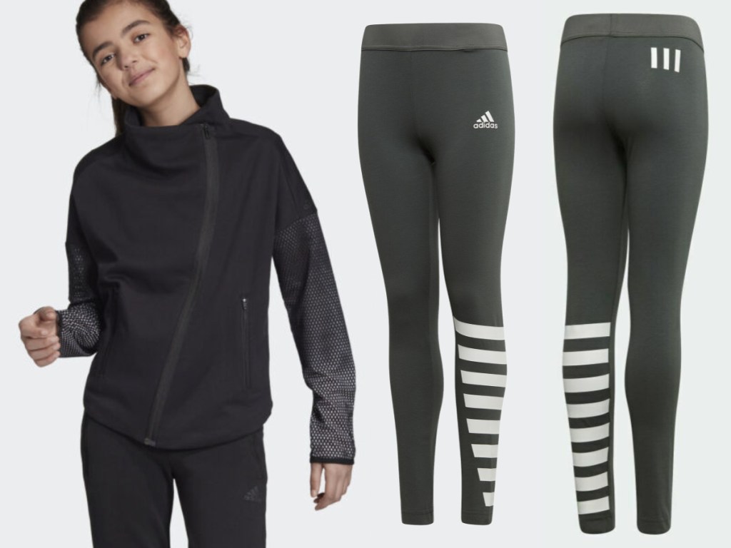 adidas kids tights and jacket