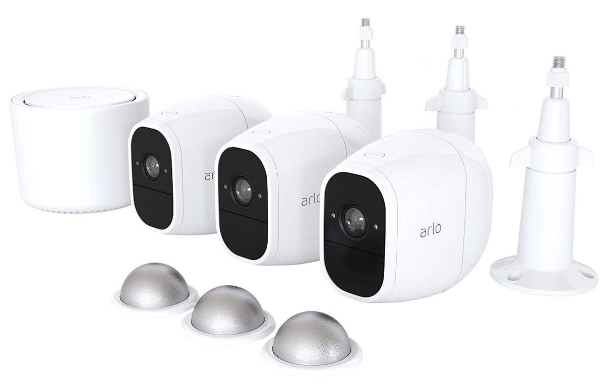 Arlo Pro 2 Indoor/Outdoor Wireless HD 3-Camera Security System