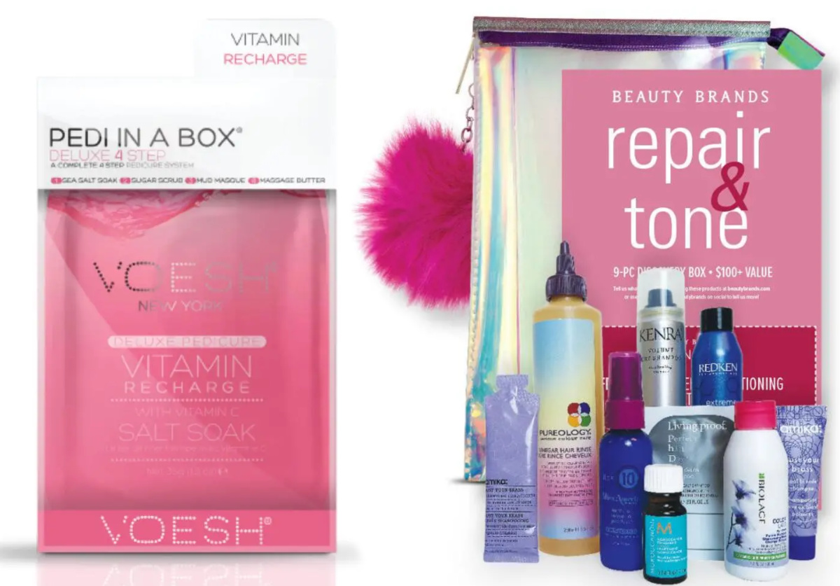 pedi in a box and repair and tone boxes