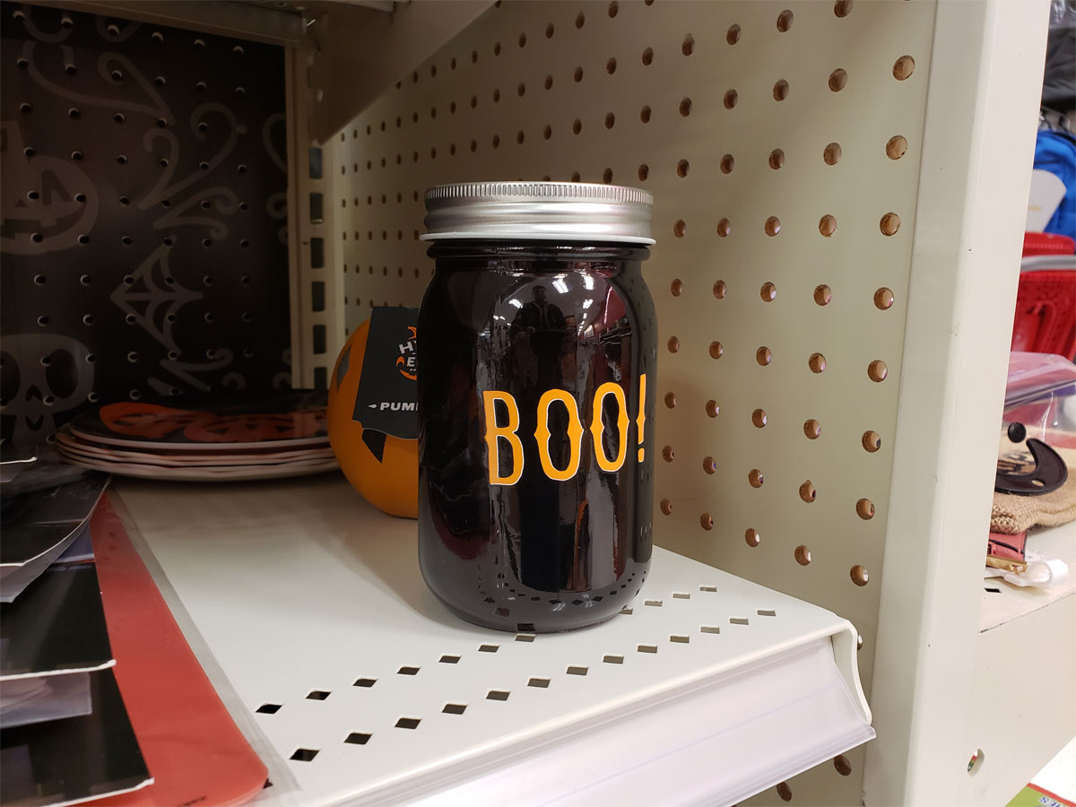 Boo! Mason Jar at target