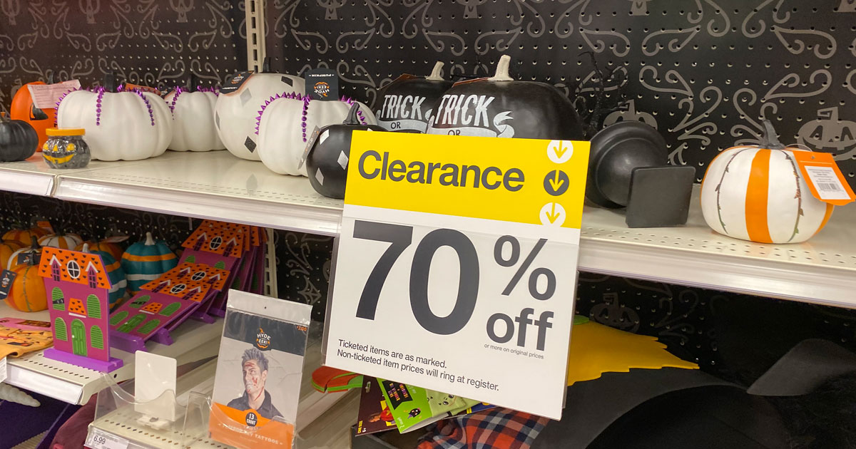 target in-store halloween clearance 70%