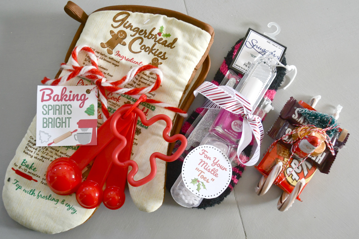 Christmas gift sets made from Dollar Tree items