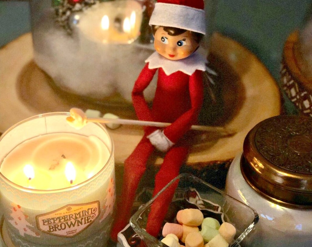 elf on the shelf roasting marshmallows