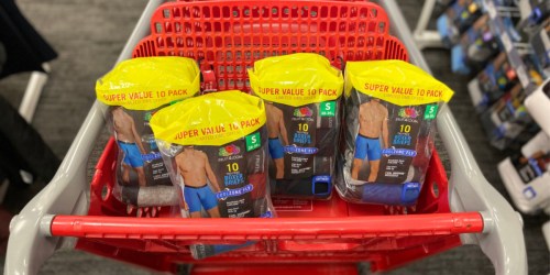 Fruit Of The Loom Men’s Boxer Briefs 10-Pack or Tees 12-Pack Just $12.80 at Target