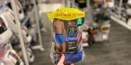Fruit of the Loom Boxer Briefs & Undershirt 10-Packs UNDER $20 on Walmart.com