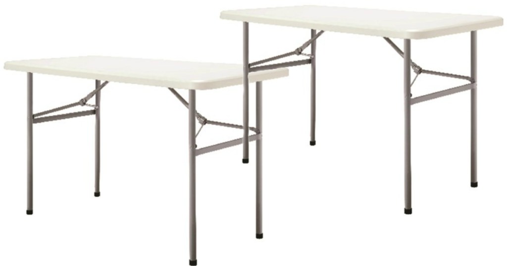 two white tables