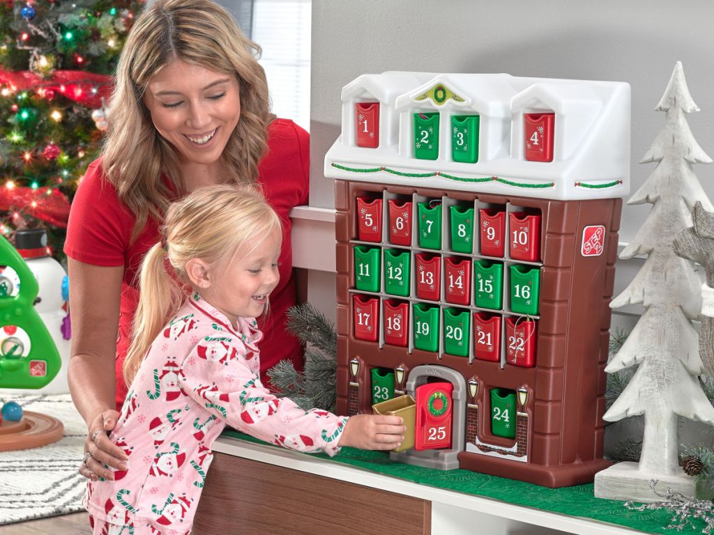 mom and daughter with step2 my first advent calendar